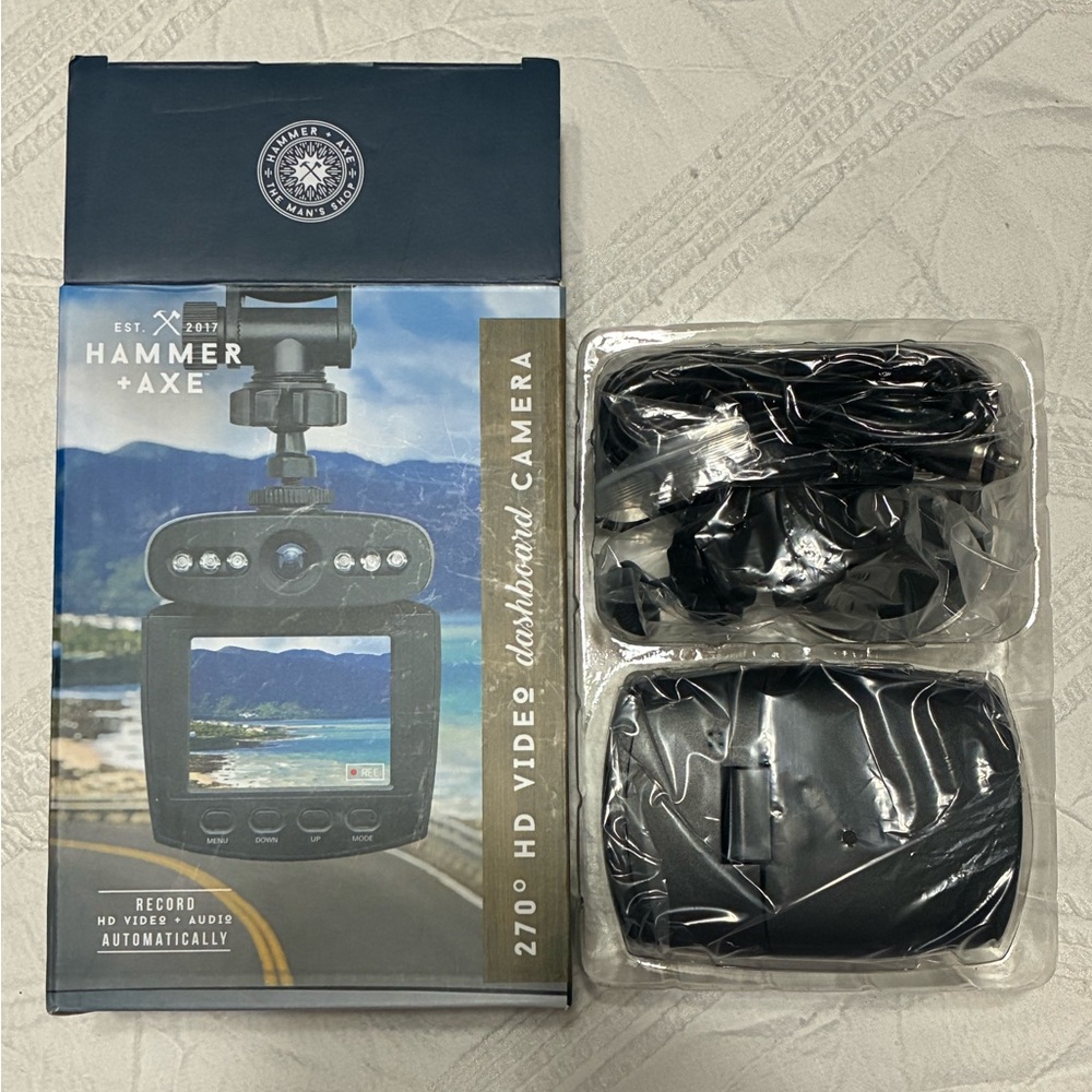 NWT Hammer + Axe Dashboard Camera Dashcam